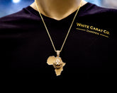 1.75 CT. Diamond African Lion Pendant In Gold - White Carat Diamonds
